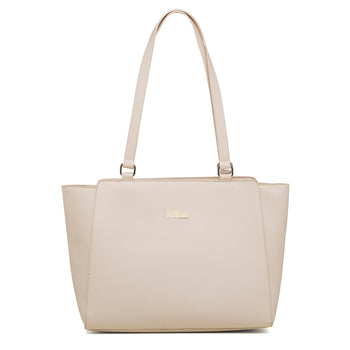 Borsa a spalla bianca off-white da donna con portafoglio abbinato Lora Ferres, Borse e accessori Donna, SKU b511001824, Immagine 0